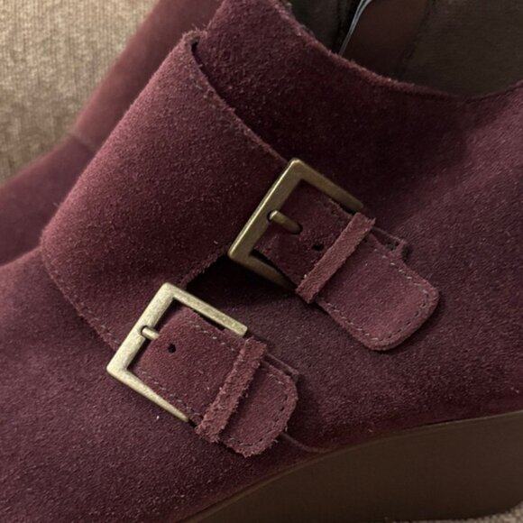 Munro Women's Burgundy Suede Ankle Boots 8.5 - Picture 4 of 7